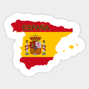 Spain flag & map Sticker